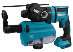 Makita - DHR182ZWJ - 18V - accu - SDS-PLUS boor- en combihamer - stofafzuiging - in Mbox - zonder accu`s en lader