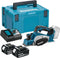 Makita DKP180RTJ 18V Li-Ion Accu schaafmachine set (2x 5.0Ah accu) in Mbox - 82mm - 2mm