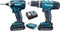 Makita DLX2020Y 18V Li-Ion accu klopboor-/schroefmachine (DHP453) & slagschroevendraaier (DTD146) combiset (2x 1.5Ah accu) in koffer