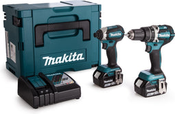 Makita DLX2180TJ 18V Li-Ion combiset - DHP484 (klop)boor-/schroefmachine - DTD153 slagschroevendraaier - 2x 5.0Ah accu
