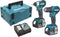 Makita DLX2220JX2 18V Li-Ion accu DDF483 schroef-/boormachine & DTD155 slagschroevendraaier (2x 3,0Ah accu) in mbox