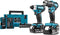 Makita DLX2220JX2 18V Li-Ion accu DDF483 schroef-/boormachine & DTD155 slagschroevendraaier (2x 3,0Ah accu) in mbox