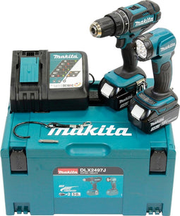 Makita DLX2497J - Accu Combiset - 3-in-1 Functie - 2x 3.0Ah Accu