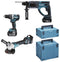Makita DLX3093TJ 18V LXT 3 delige set: DGA513 Haakse slijper + DHP484 (Klop)boormachine + DHR202 Boorhamer met 3 x 5.0Ah accu's