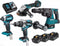 Makita DLX4104TJ1 Combiset - DHP481 Accu Klopboormachine + DGA513 Haakse Slijper + DHR243Z boorhamer + DTD153 slagschroevendraaier | 18v 5.0Ah Li-ion