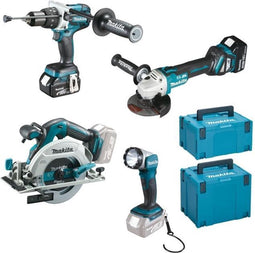 Makita DLX4106TJ Combiset - DHP481 Accu Klopboormachine + DGA513 Haakse Slijper + DHS680Z cirkelzaag | 18v 5.0Ah Li-ion