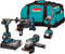 Makita DLX4157TX1 Accu Combiset 4-delig 18V 5.0Ah in Tas