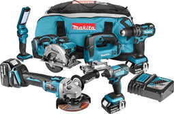 Makita DLX6058T Comboset 18v Li-ion met 3x 5.0Ah accu's
