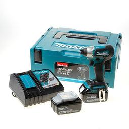 Makita DTD155RTJ 18V accu Slagschroevendraaier set (2x 5.0Ah accu en lader) in Mbox - koolborstelloo