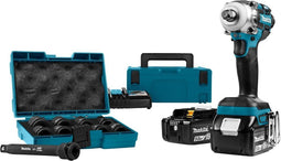 Makita DTW285RTJX 18V Li-Ion accu Slagmoersleutel set (2x 5,0Ah accu) in Mbox - 280Nm - 1/2'' - koolborstelloos