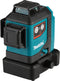Makita SK700DX Accu Kruislijnlaser 12V Max 2,0Ah rood 3x 360°