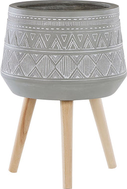 MALAKI - Plantenbak - Grijs - 44 cm - Magnesiumoxide