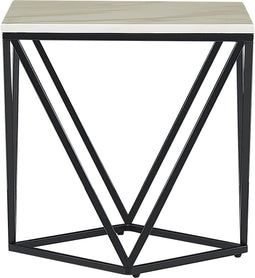 MALIBU - Bijzettafel - Beige - MDF