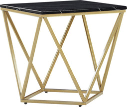 MALIBU - Bijzettafel - Zwart - MDF