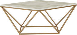 MALIBU - Salontafel - Beige/Goud - MDF