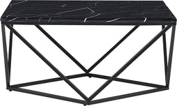 MALIBU - Salontafel - Zwart/Marmer - MDF