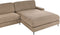 MALOY - Hoekbank - Bruin - Linkszijdig - Polyester