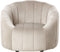 MALUNG - Fauteuil - Beige - Fluweel