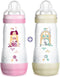 MAM Anti-Colic Easy Start-fles - 320 ml - Flow speen 3 - pak van 2 - meisje