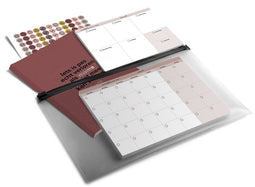 Mama baas zonder datum agenda pakket 2022 - met notitieplanner en stikkers - A5 formaat - gebonden - datum loze maand en week planner - planner pakket