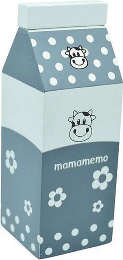 Mamamemo Pak Melk Hout 5 X 12 X 5 Cm Grijs