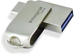 Integral 360-C - Dual USB-C Flash Drive - 16GB - Zilver