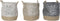 Mand DKD Home Decor Beige Grijs Lichtbruin 39 x 39 x 41 cm Polyester (3 Stuks) (3 Onderdelen)