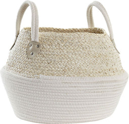 Mand DKD Home Decor Katoen Natuurlijke Vezel (37 x 37 x 25 cm)