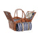 Mand DKD Home Decor Picknick Bruin Marineblauw vlechtwerk 42 x 30 x 20 cm