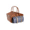 Mand DKD Home Decor Picknick Bruin Marineblauw vlechtwerk 42 x 30 x 20 cm