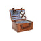 Mand DKD Home Decor Picknick Natuurlijk Blauw vlechtwerk (40 x 28 x 20 cm)