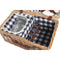 Mand DKD Home Decor Picknick Natuurlijk Blauw vlechtwerk (48 x 32 x 22 cm)