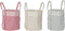 Mand DKD Home Decor Rood Beige Grijs Boho 30 x 30 x 34 cm (3 Stuks)