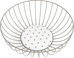 Mand van Staaldraad Versa Sterren Metaal Staal Hout MDF (28 x 11 x 28 cm)