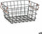 Mand van Staaldraad Zwart Staal Koper (22,5 x 14 x 31,5 cm) (12 Stuks)