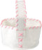 Mand | vilt | Ø20cm | 10cm | rond | offwhite/pink | 1 stuks