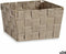 Mand Vlechten Bruin Stof (15 x 11 x 20 cm) (24 Stuks)