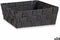 Mand Vlechten Zwart Stof 2,4 L 20 x 8 x 24 cm (24 Stuks)