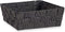 Mand Vlechten Zwart Stof 2,4 L 20 x 8 x 24 cm (24 Stuks)