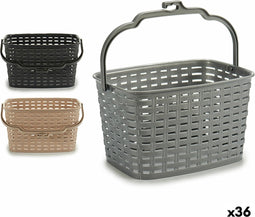 Mand voor wasknijpers Plastic 3 L 23,5 x 12,8 x 19 cm (36 Stuks)