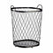 Mand Zwart Metaal 40 L 31 x 54,7 x 46,5 cm (4 Stuks)
