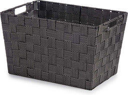 Mand Zwart Stof 10 L (25 x 20 x 35 cm) (12 Stuks)