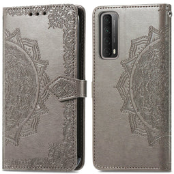Mandala Bookcase voor de Huawei P Smart (2021) - Grijs