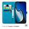 Mandala Bookcase voor de iPhone 15 - Turquoise