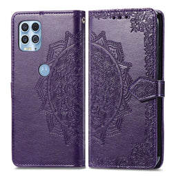Mandala Bookcase voor de Motorola Moto G100 - Paars