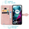 Mandala Bookcase voor de Motorola Moto G200 - Rosé Goud