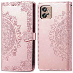 Mandala Bookcase voor de Motorola Moto G32 - Rosé Goud
