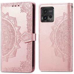 Mandala Bookcase voor de Motorola Moto G72 - Rosé Goud