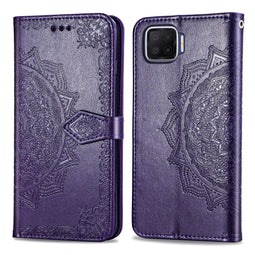 Mandala Bookcase voor de Oppo A73 (5G) - Paars