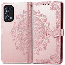 Mandala Bookcase voor de Oppo Find X3 Lite - Rosé Goud